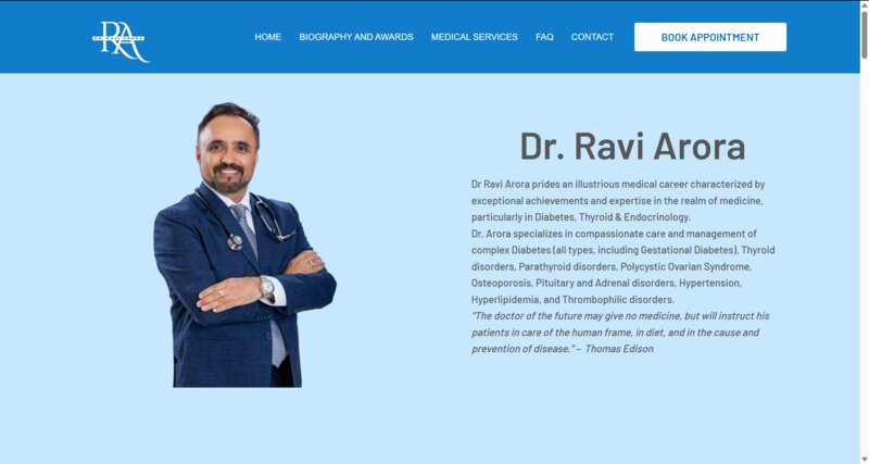 Dr Ravi Arora Website
